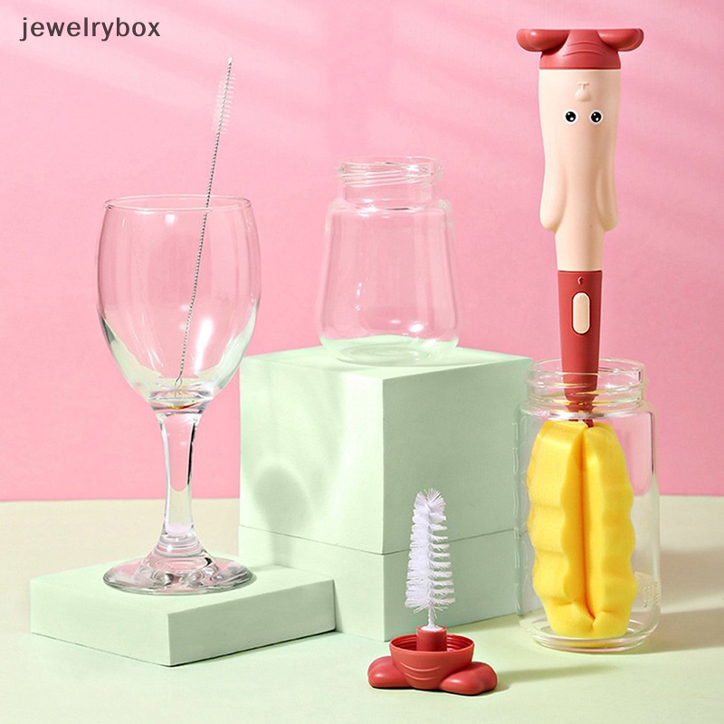 [jewelrybox] 3pcs/set Dot Sikat Botol Set Bayi Silikon Cangkir Sikat Pembersih Botol Butik