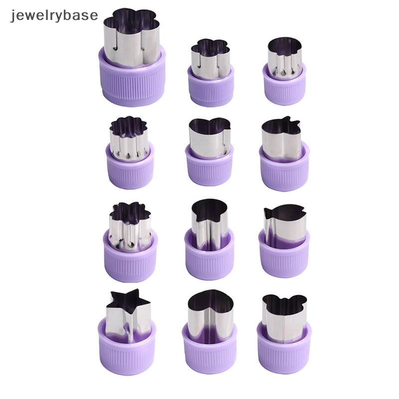 [jewelrybase] 1pc Pemotong Sayuran Gagang Plastik Stainless Buah Cutg Die Gadget Dapur Butik