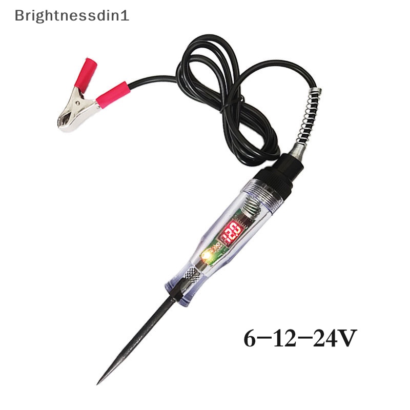 [Brightnessdin1] Tester Sirkuit Listrik Otomotif Tahan Lama Lampu Digital Probe Test Pen Butik