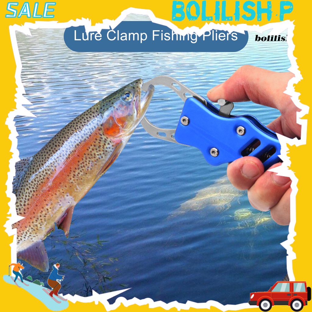 Bo-1 Set Fish Lip Gripper Operasi Tekan Otomatis Rebound Control Fish Stainless Steel Lure Clamp Memancing Tang Peralatan Angling