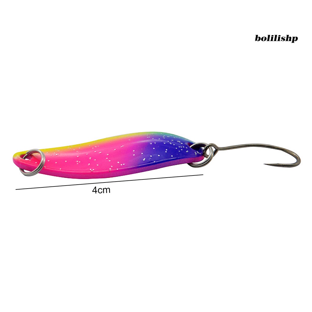 Bo-6pcs 5g/4cm Berwarna Sequin Semua Air Universal Tajam Kait Meningkatkan Tingkat Angling Willow Daun Buatan Umpan Payet Aksesoris Memancing