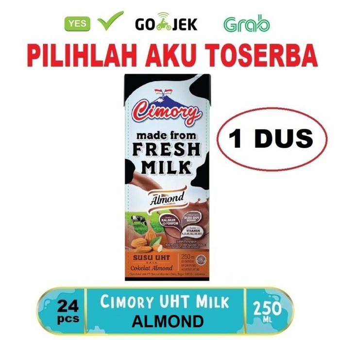 Susu CIMORY ALMOND 250 ml - (HARGA 1 DUS ISI 24 pcs)