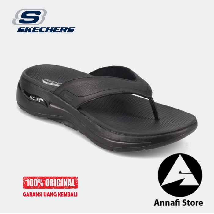 SANDAL PRIA SKECHERS GO WALK ARCH FIT 229022/BBK - BLACK