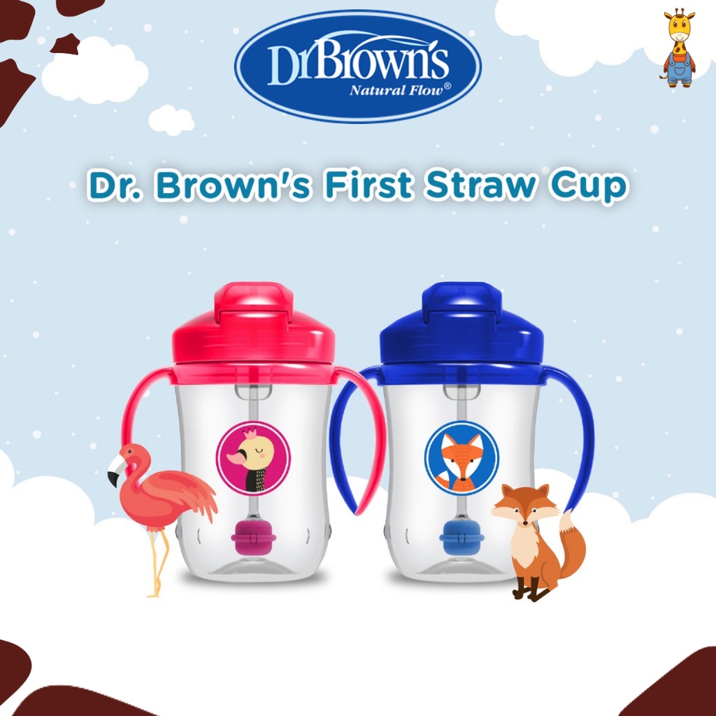 Dr. Brown's Baby First Straw Cup 270ml / Cups Anak / Botol Minum Anak