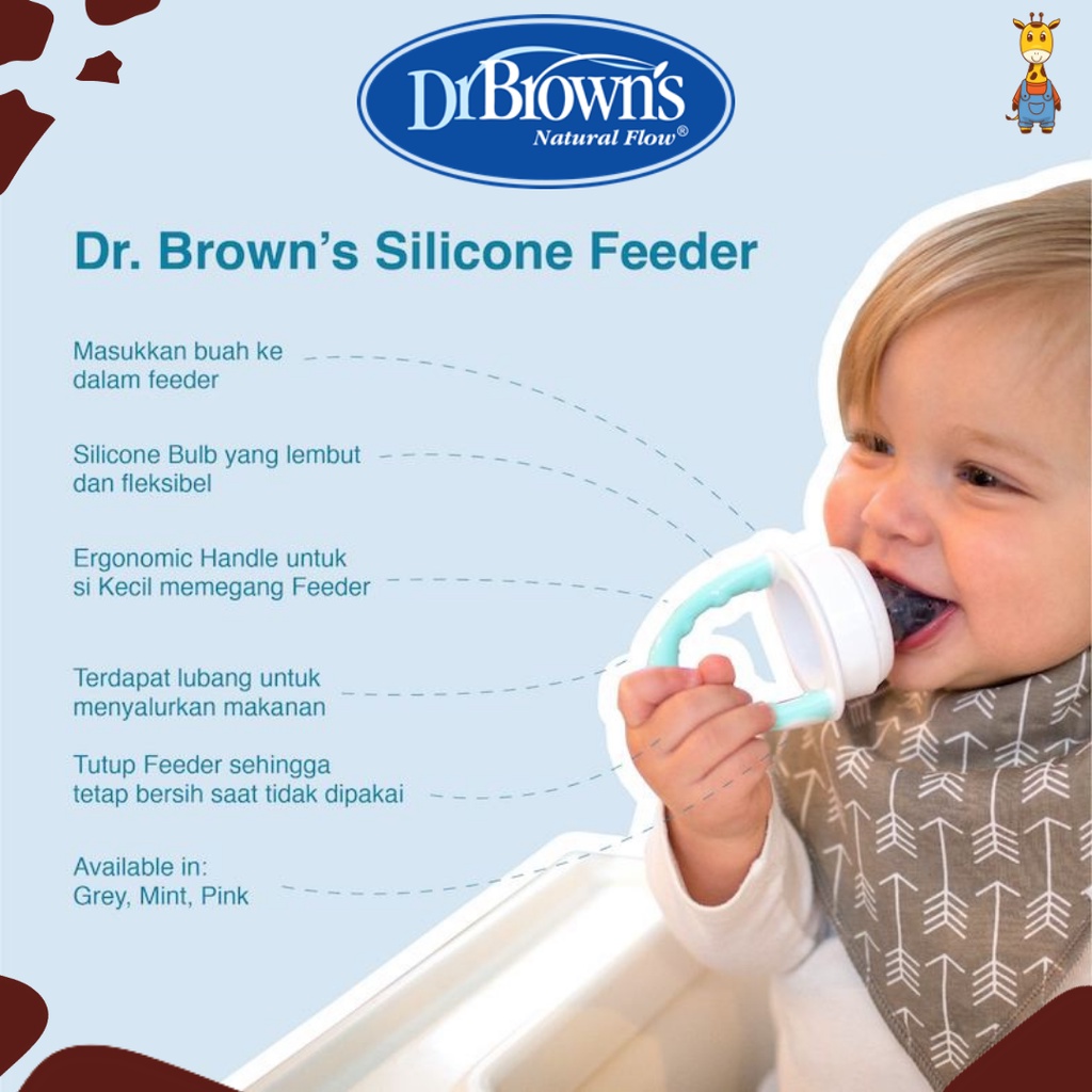 Dr. Brown's Fresh Firsts Silicone Feeder 1 Pack / Perlengkapan Makan Anak / Empeng Buah