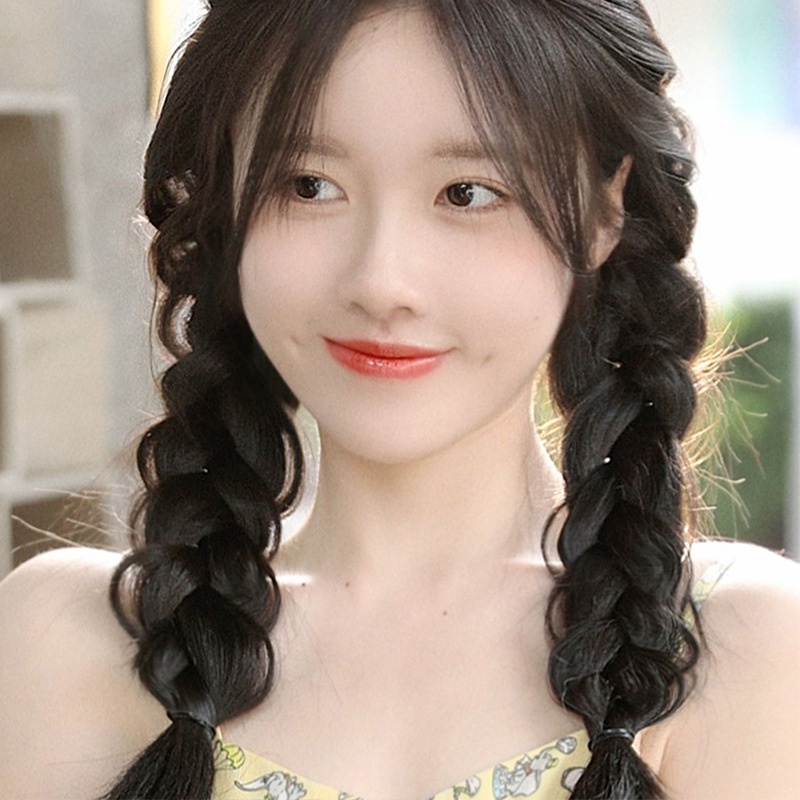 Wig Rambut Palsu,Synthetic Braids,Colorful Korea Fashion Gaya,Untuk Wanita - SG