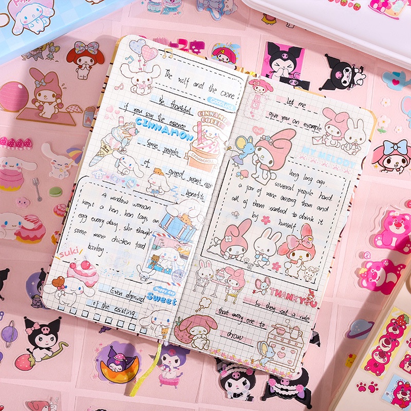 (100 LBR) STIKER SANRIO WATERPROOF AESTHETIC /STICKER CINNAMOROLL KUROMI MELODY