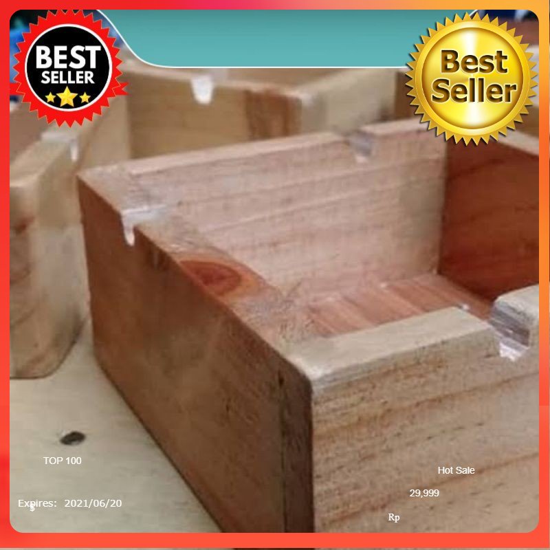 ASBAK ROKOK KAYU, TEMPAT SISA ROKOK