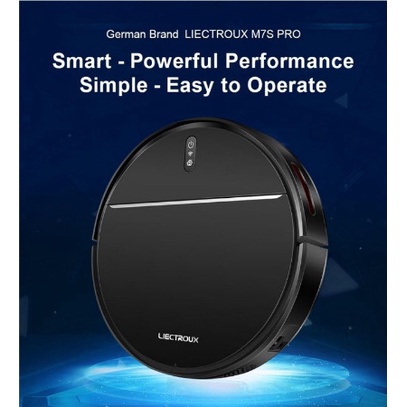 Liectroux V3S PRO Robot Vacuum Cleaner - Hitam, 4000 Pa Suction Power, 220 m² Coverage Area