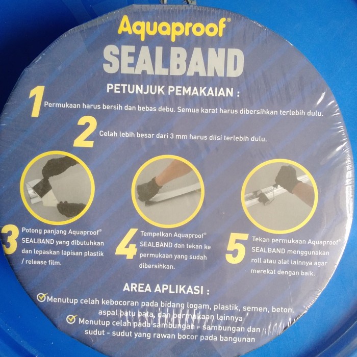 Seal Band /  Band / ing lakban anti bocor lebar 5cm - 10 mtr