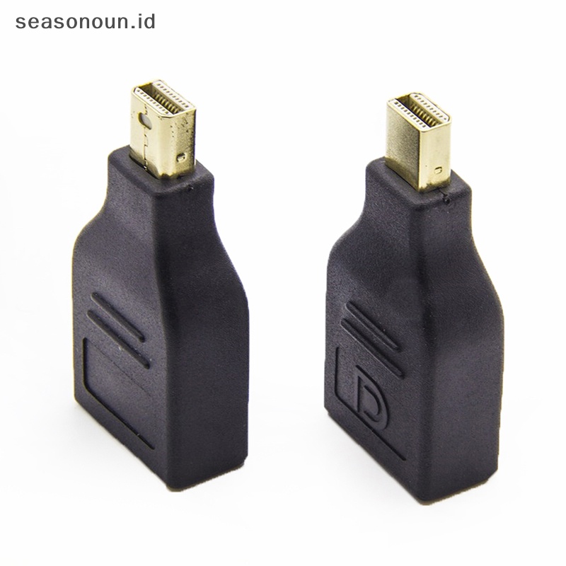 Seasonoun Lapis Emas DisplayPort Mini Male To DisplayPort DP Female Adapter Converter.