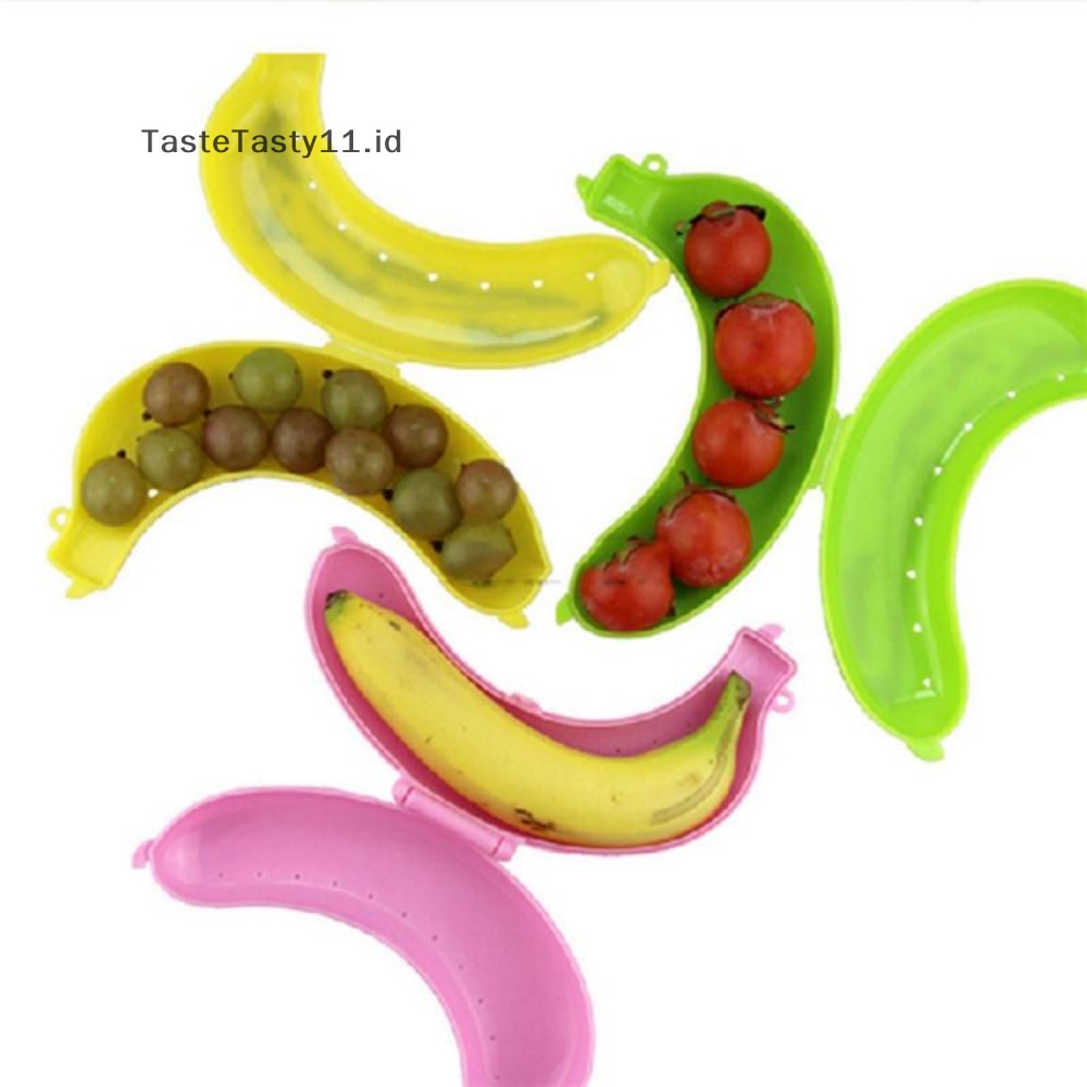 Tastetasty 1PC Banana Trip Outdoor Travel Storage Box Wadah Pelindung Case Pisang Lucu.