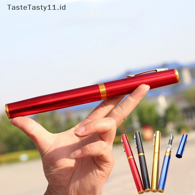 Tastetasty Portable Pocket Telescopic Mini Pancing Bentuk Pulpen Folded Fishing Rod Rumput Laut Kecil.