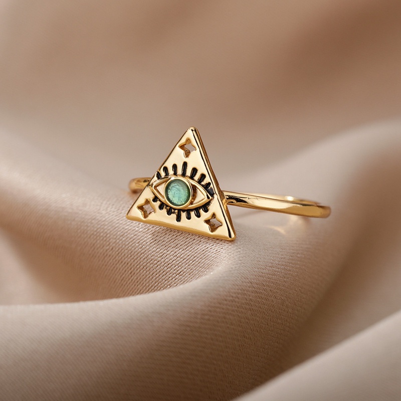 Anti Karat Evil Eye Rings Untuk Wanita Vintage Beruntung Turki Mata Jari Cincin Boho Pernikahan Pasangan Rings Perhiasan Hadiah