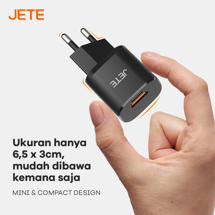 JETE E3 Nano Charger 20Watt Gan Technology Dual Port Fast Charging - Garansi Resmi 2 Tahun