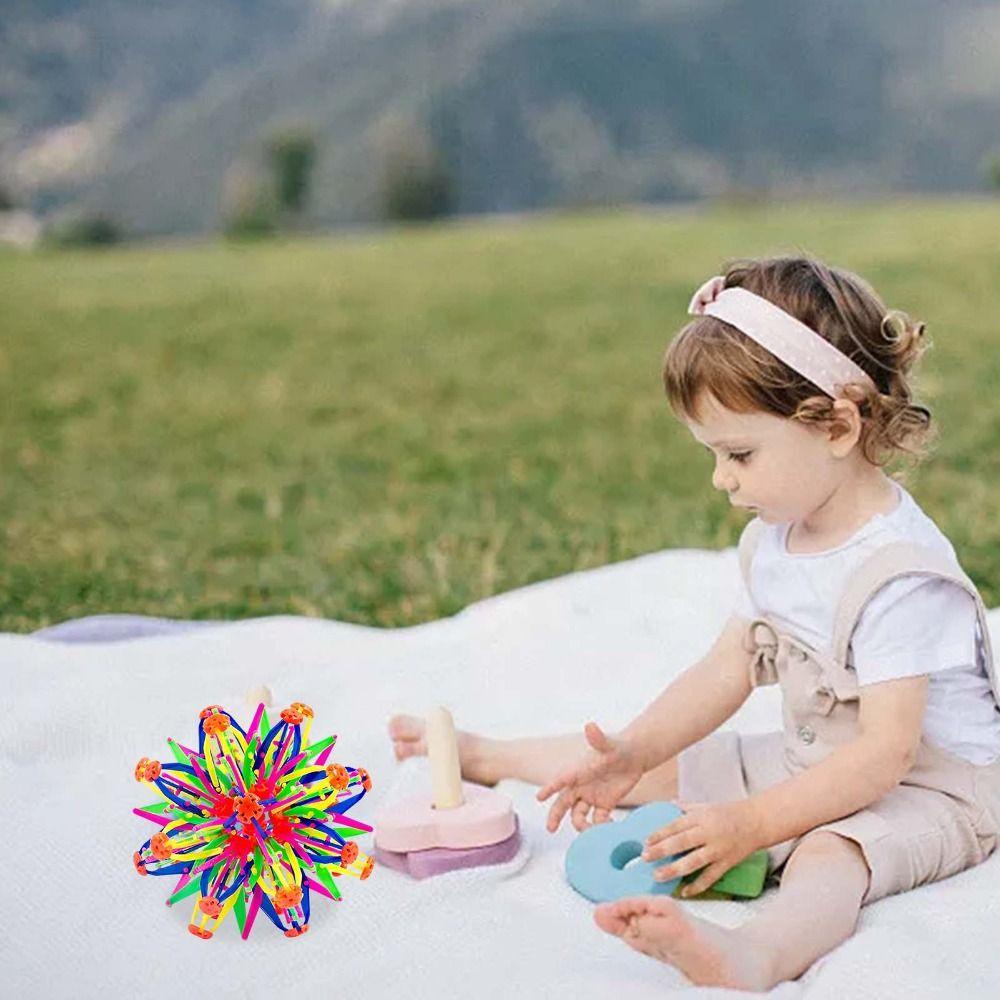 AUGUSTINA Throw A Ball Stretching Shrinkage Kids Anxiety Toys Magic Beach Kick Sensory Toys Ekspanding Sphere