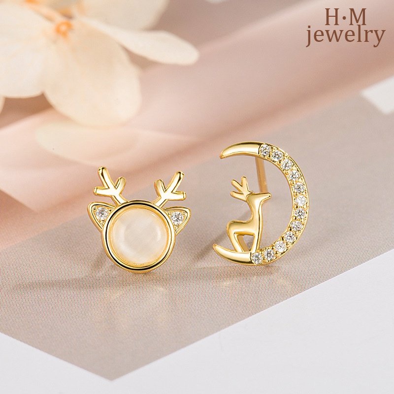 Anting Pejantan Semangat Rusa Perak S925 Rasa Tinggi2023Perhiasan Baru