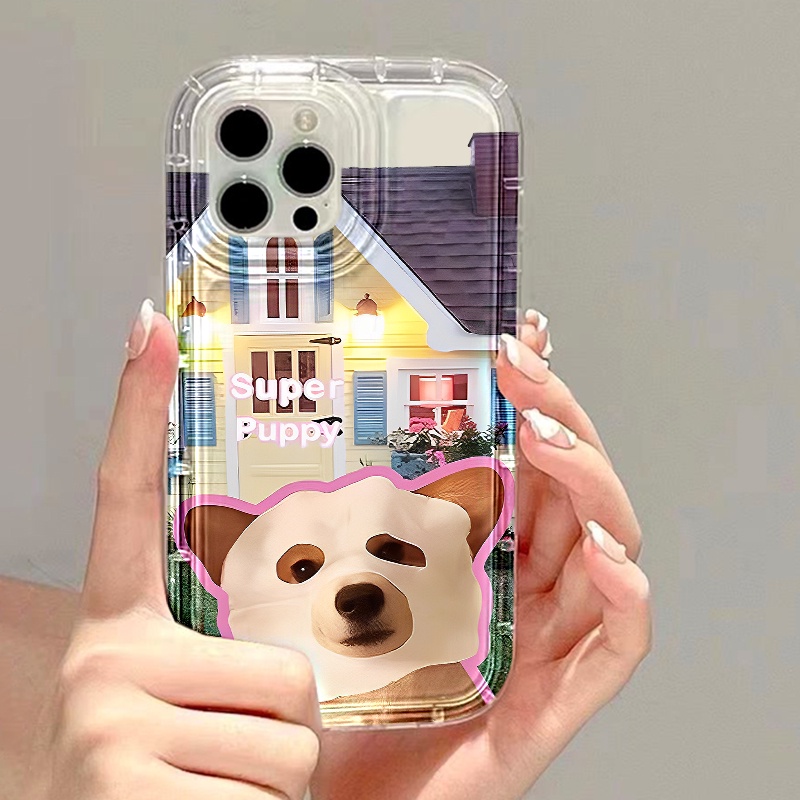 Fun Mask Dog Case Untuk Samsung A12 A10 A10S A14 A13 A11 A31 EU A51 A52 A52S A50 A50S A30S A32 A33 A03 A22 A23 A71 A73 A02 A03 S22 S23 Plus Ultra FE Airbag Shockproof Cover