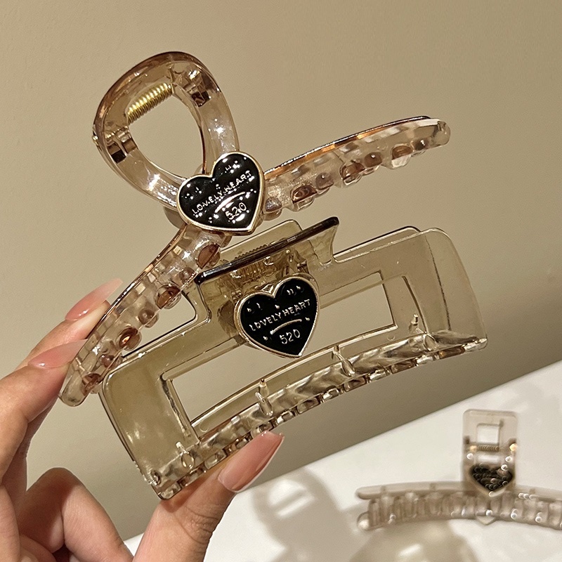 Ins Fashion Jepit Rambut Bentuk Huruf Love Geometris Untuk Aksesoris Rambut Wanita Trendy