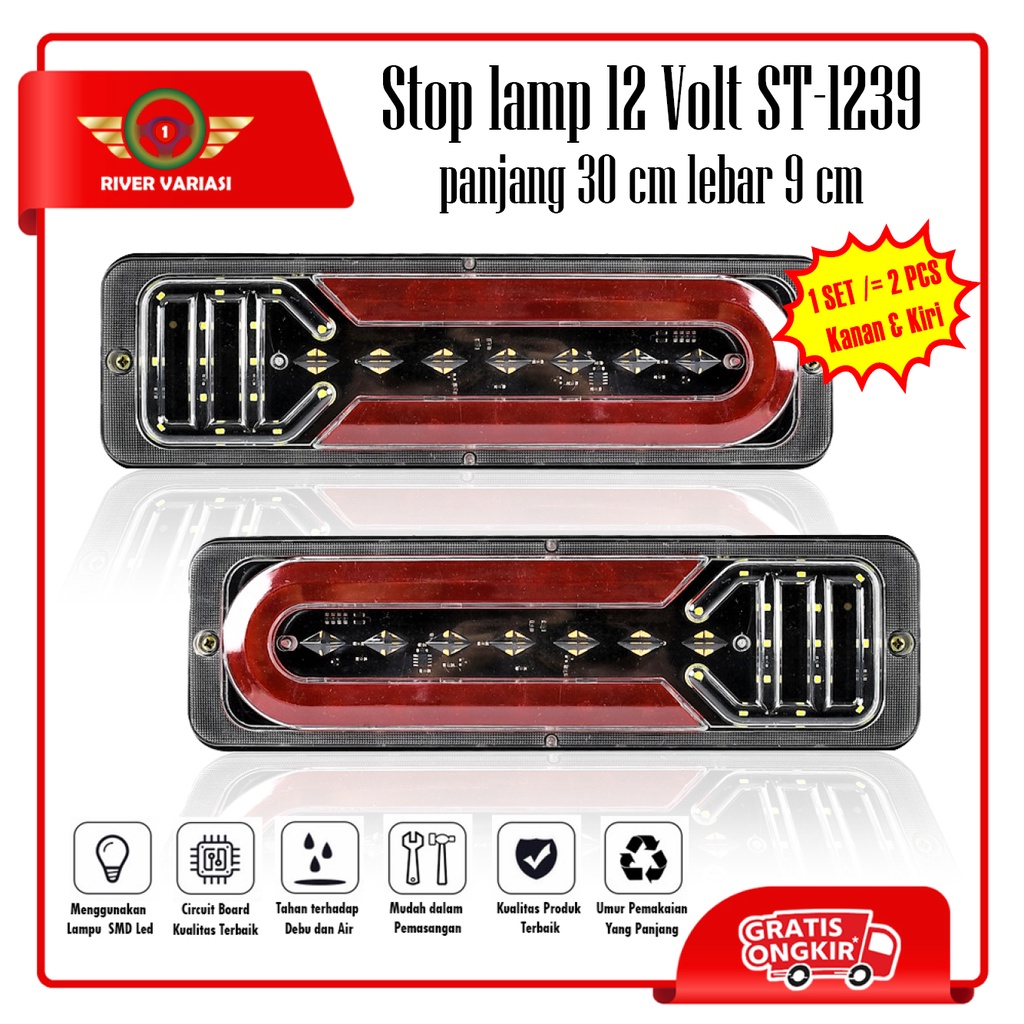 stoplamp lampu stop truk 12 volt belakang variasi mobil rem kedip variasi Lampu belakang pick up var