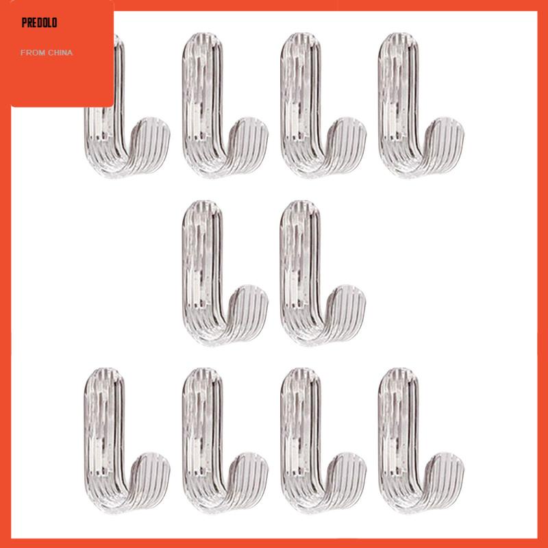 [Predolo] 10x Kait Perekat 2.5kg Max Acrylic Towel Hooks Untuk Topi Tas Kamar Tidur