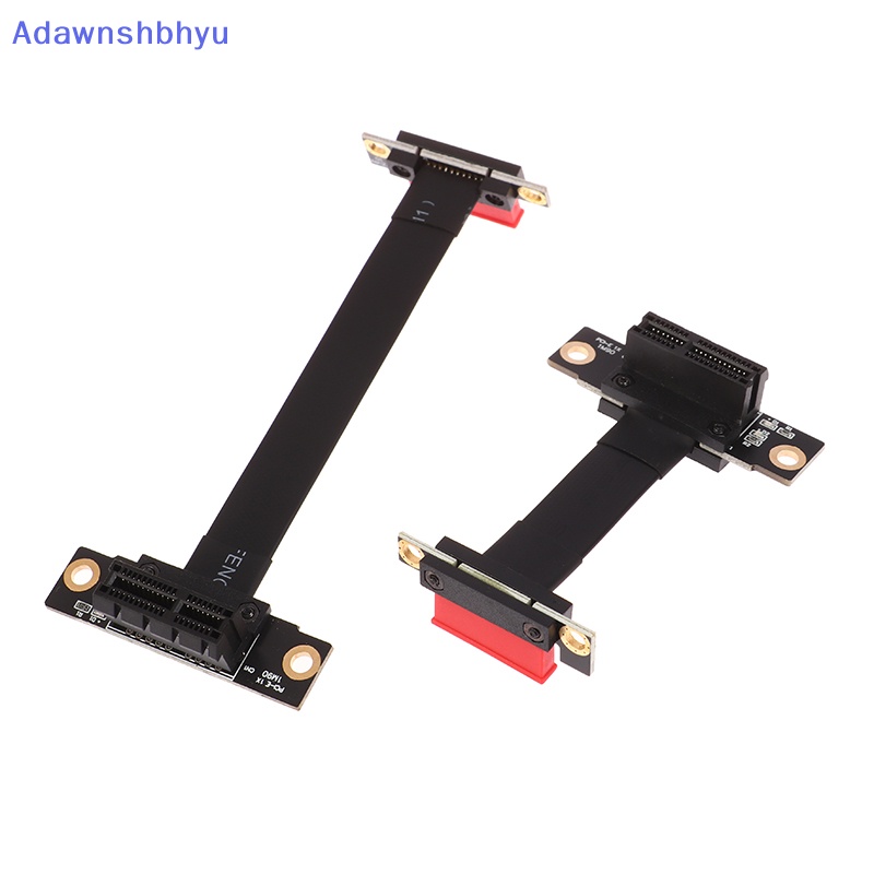 Adhyu PCIE X1 Kabel Riser Dual 90derajat Sudut Kanan Extension Cable PCI Express 1x Riser Card Ribbon Extender ID