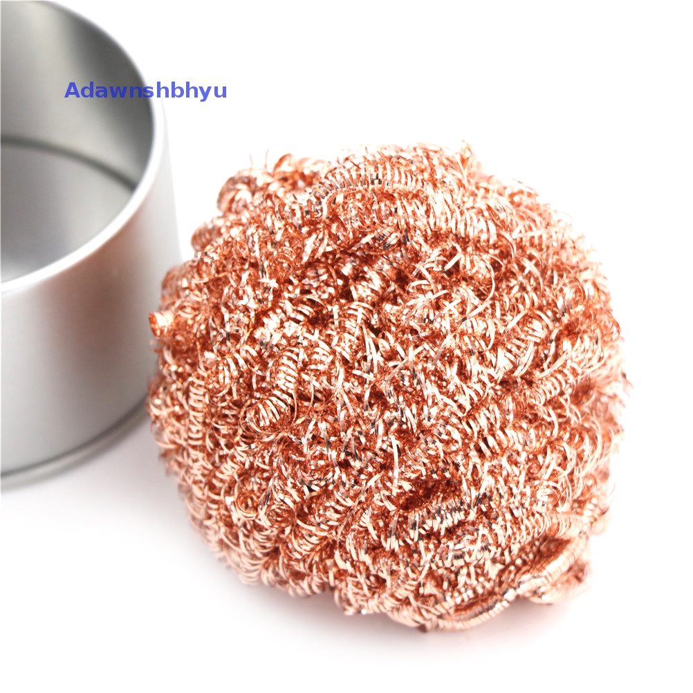 Adhyu Soldering Iron Tip Cleaning Wire Scrubber Cleaner Ball Dengan Kotak Case Metal ID