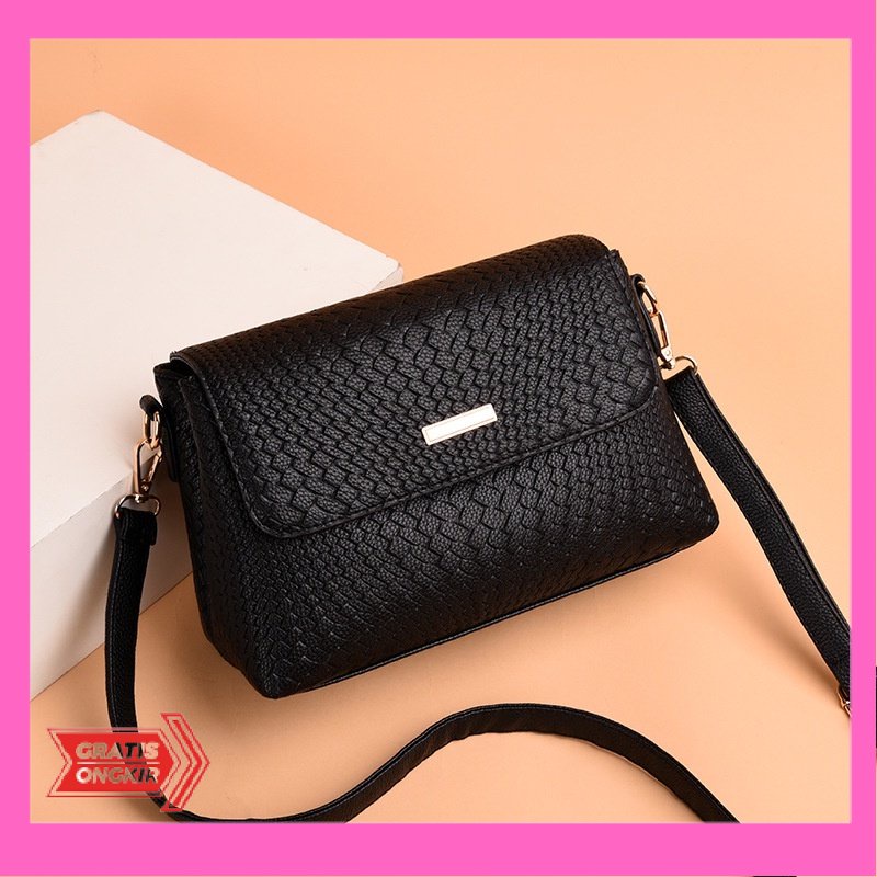 TAS ORI HENDON / TAS SELEMPANG WANITA PESTA IMPORT KULIT HITAM OVOLA TA629B5 SLING BAG KOREA PREMIUM