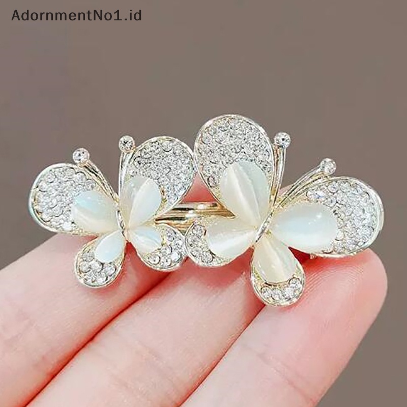 [AdornmentNo1] Berlian Imitasi Bros Untuk Wanita Opal Trendy Elegan Kupu-Kupu Bros Pin Perhiasan Pesta Pernikahan Hadiah [ID]