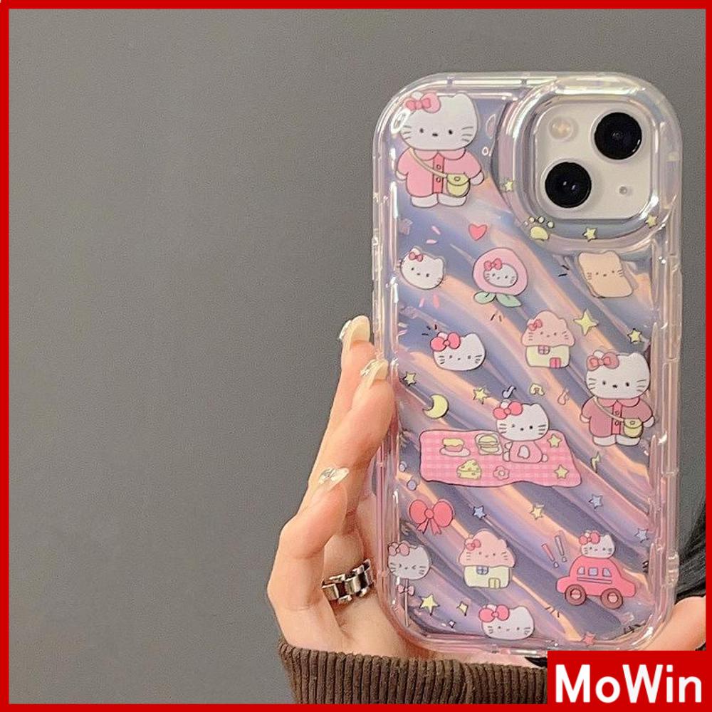 For iPhone 14 Pro Max iPhone Case Laser Reflective Clear Case TPU Soft Shell Airbag Shockproof Cute Cartoon Compatible with iPhone 13 Pro max 12 Pro Max 11 xr xs max 7Plus 8Plus