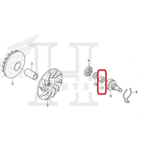 MUR PULLY DEPAN 14 MM  AS PULLY CVT KUNCI 22 MATIK BEAT FI BEAT SPORTY eSP BEAT POP eSP SPACY SPACY FI SCOOPY eSP (K16) SCOOPY eSP (K93 NEW) VARIO 125 eSP VARIO 150 eSP &amp; VARIO 110 eSP 94030-14200 ASLI ORIGINAL AHM HGP HONDA