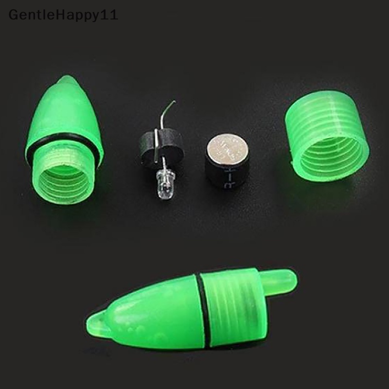 Gentlehappy 10pcs/Set Led Bercahaya Memancing Lonceng Alarm Klip Malam Plastik Pancing Tip Lampu Led Bell Bite Ring Umpan Ikan Al id