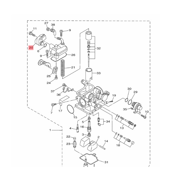 TPS SENSOR GAS JUPITER MX 135 LAMA ORIGINAL YGP 1S7-H5885-00