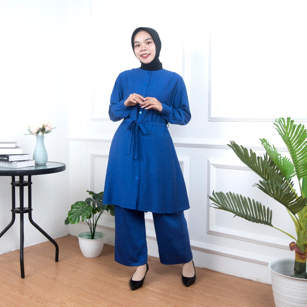 ZASKIYA- Setelan Dress Lebaran Wanita Muslim Jamela