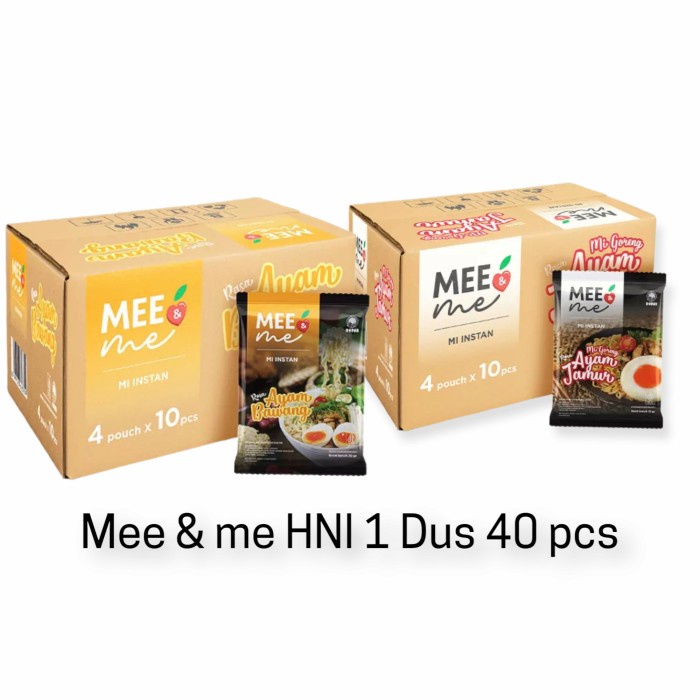 

mie hni - mee & me non msg - rasa ayam bawang - rasa ayam jamur - 1 dus bawang