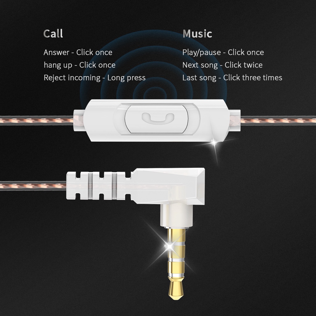 Qkz AKX HiFi Earphone Deep Bass Music Headset In Ear Handphone Olahraga Headphone Dengan Mikrofon