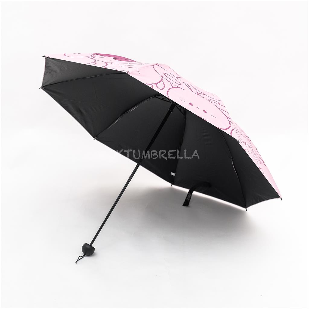 Payung Lipat 3 Bunny Lapis Hitam Anti UV