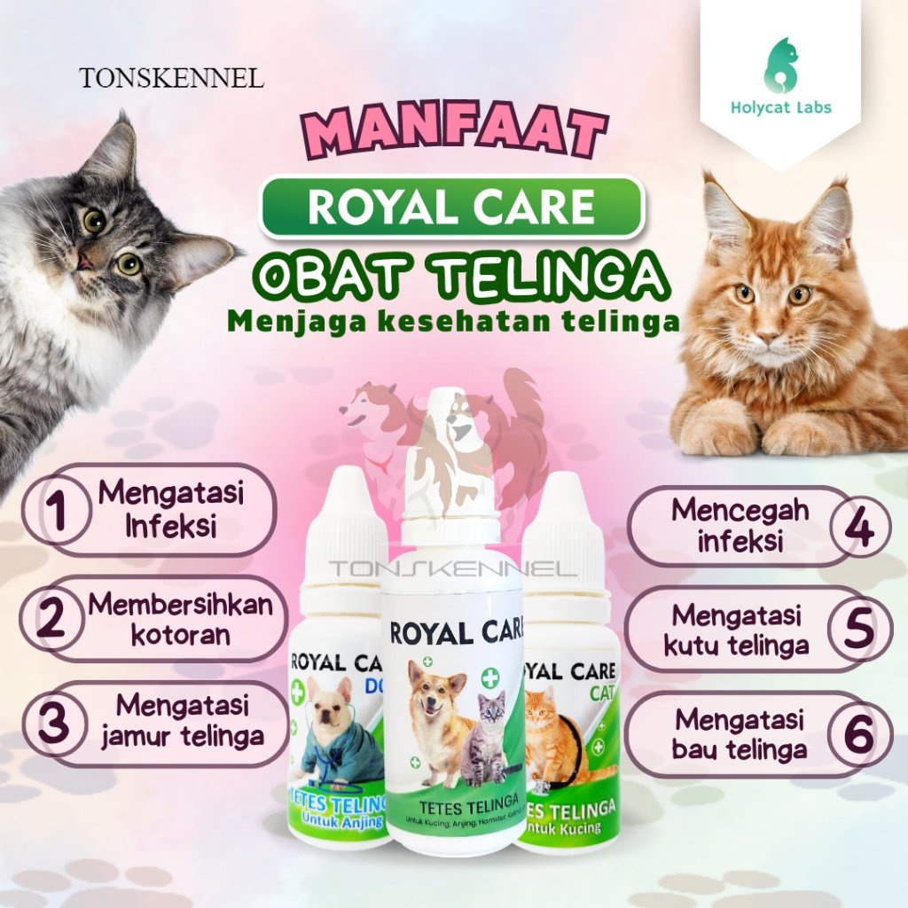 Obat Tetes Telinga untuk Kucing Royal Care Telinga Cat 10 ML