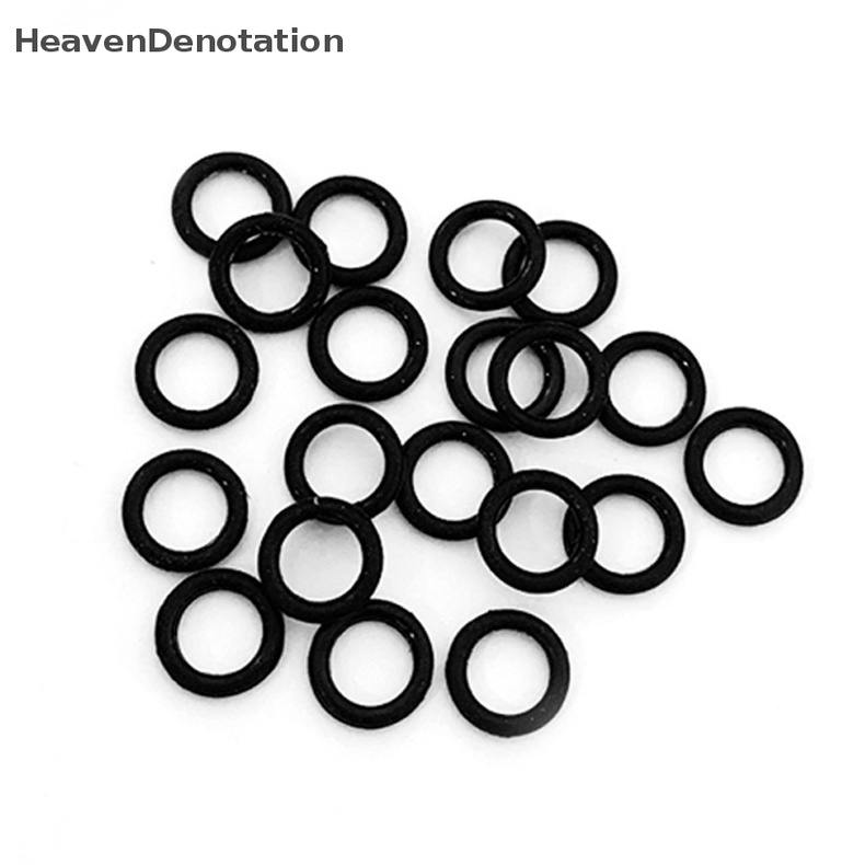 [HeavenDenotation] 100-pack Rubber O-Rings, Hitam, Untuk Gigit Pancing Al, Joran Pancing, Batang HDV