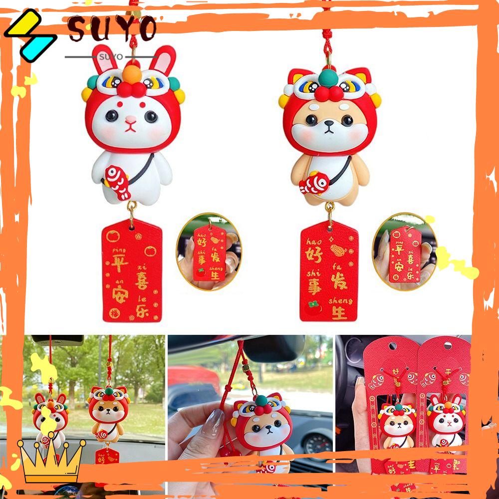 Suyo Kelinci Gantung Liontin Charm Animal Rumah Kaca Spion Ornamen