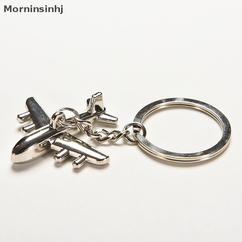 Mornin 1pc Keyring Mini Pesawat Udara Metal Alloy Gantungan Kunci Hadiah Kreatif Keyfob 3D Pendant id