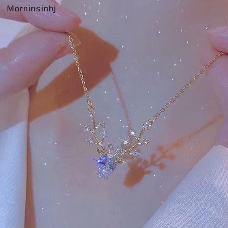 Mornin Perhiasan Fashion Satu Rusa Memiliki Anda Elk Kecil Kalung Untuk Wanita High-end Temperamen Liar Tulang Selangka Rantai Liontin Hadiah Ulang Tahun id