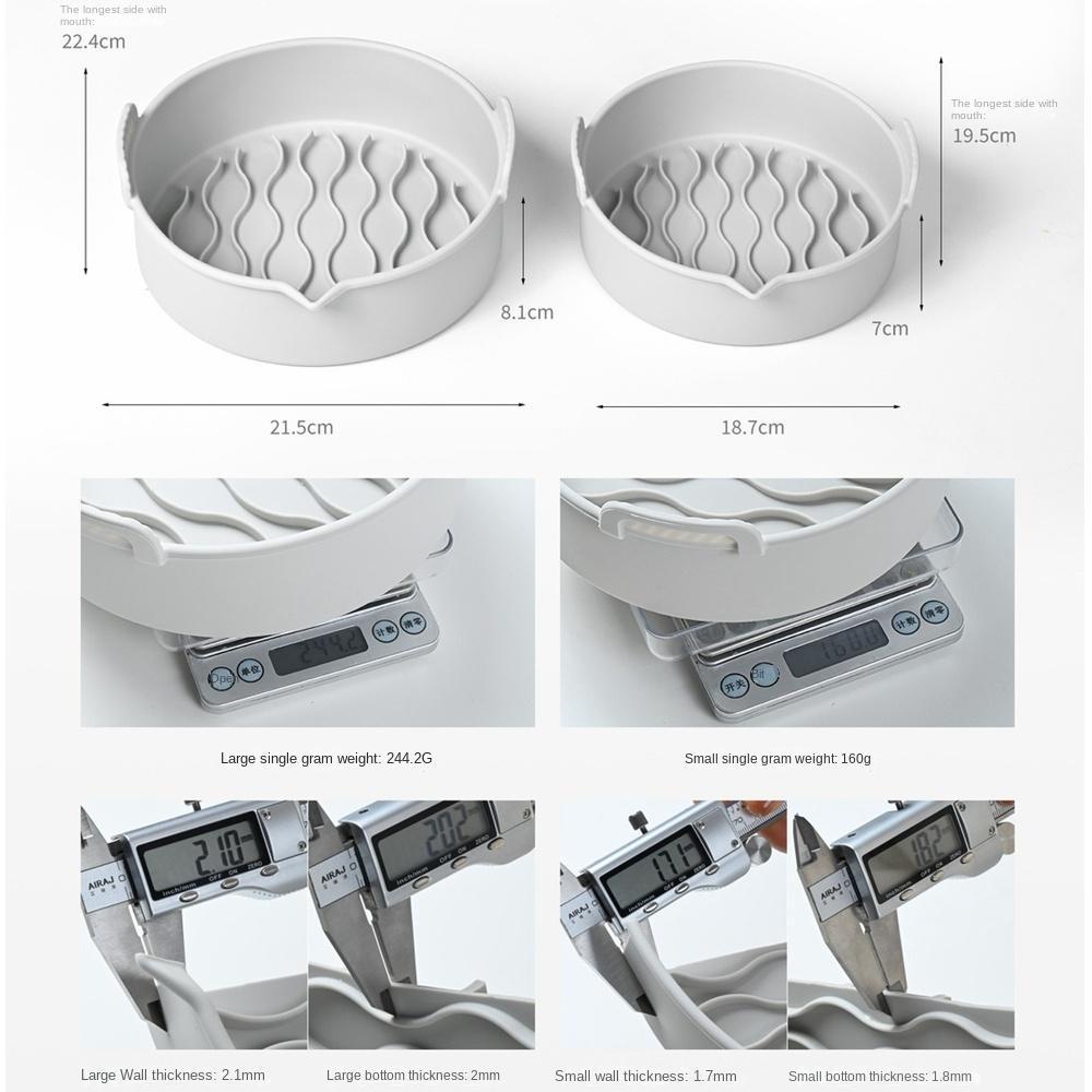 R-FLOWER Baking Tray Air Fryer Silica Gel Oven Alat Dapur Microwave Oven Panci Penggorengan Udara