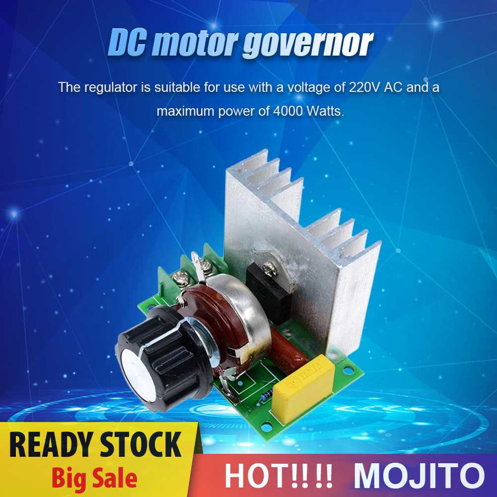 Ac220v SCR Motor Speed Controller 15A 4000W Multi Proteksi Pengatur Tegangan