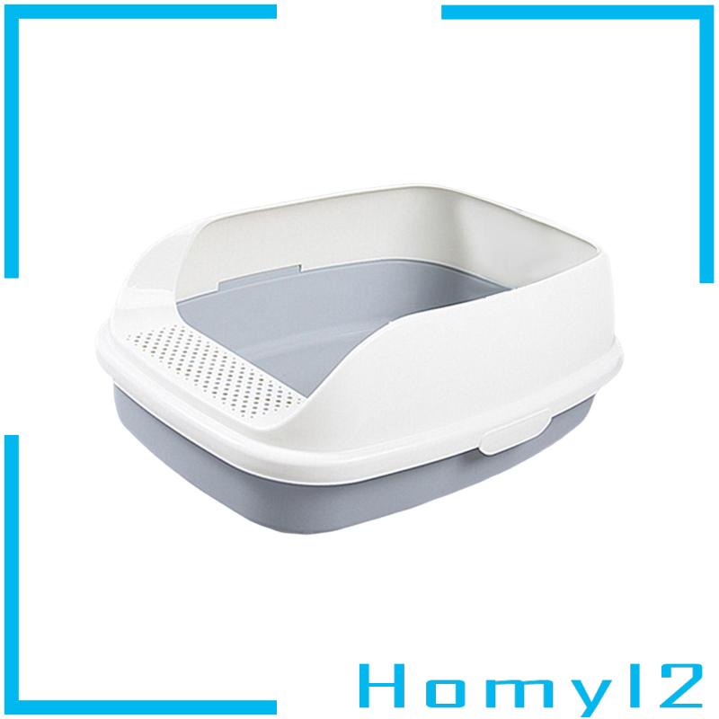 [HOMYL2] Cat Litter Box Large Bedpan Anti Percikan Pasir Kucing Buka Atas Pet Litter Tray