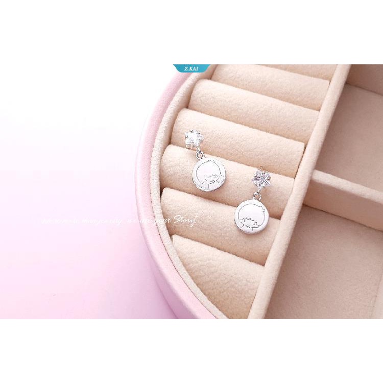 Kawaii Sanrio Little Twin Star Earrings Ear Studs Silver Electroplating Starlight Hiasan Gadis Hadiah Natal Untuk Pacar [ZK]