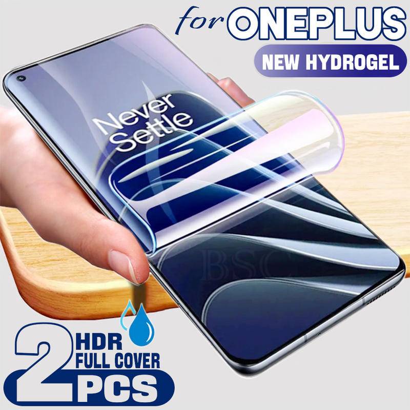 2pcs Film Hydrogel Bening Di Pelindung Layar Untuk OnePlus 10 9 8 7 7T Pro 11 11R 10T 10R 150W Pelindung Layar Anti blue light Untuk OnePlus 9R 9RT 8T 6T 5 5T Bukan Kaca