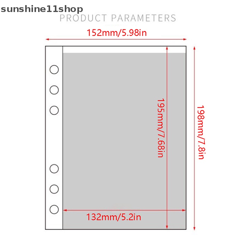 Sho A5 Binder Sleeves 1P 2P 4P Pengikat Album Foto Transparan Refill Inner Sleeves N