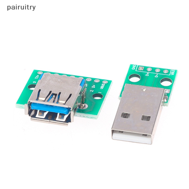 Prt 5Pcs Micro Mini USB USB B Male USB 2.0 3.0 Female USB B Connector Interface Ke 2.54mm DIP PCB Converter Adapter Breakout Board PRT