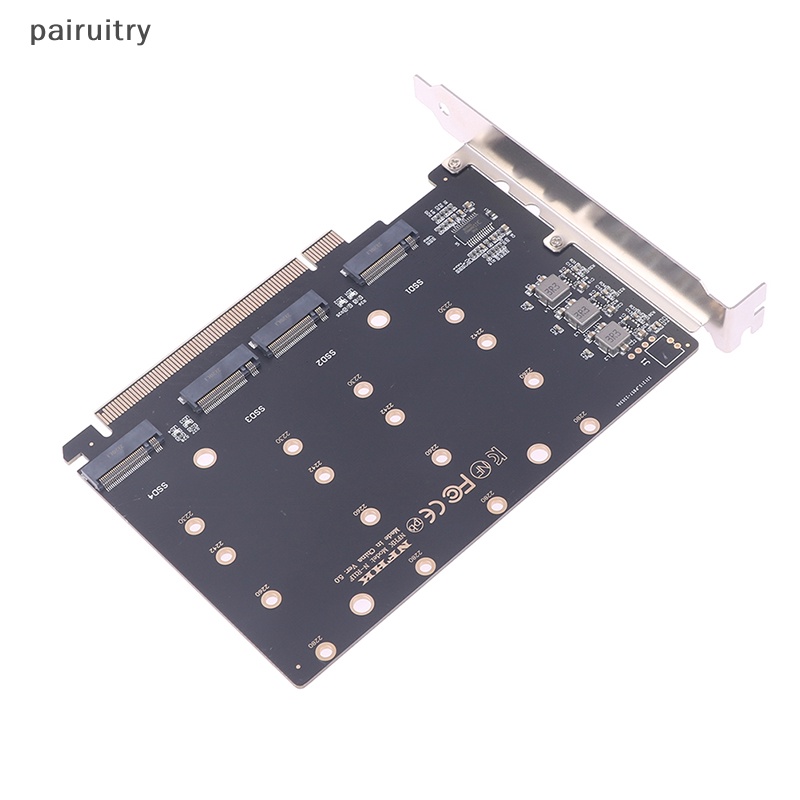 Prt 4port M.2 NVMe SSD to PCIE X16M Kunci Hardisk Converter Reader Kartu Ekspansi PRT